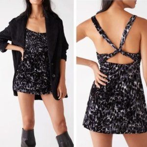 Free People Black and White Mini Dress